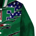 customized eastern michigan eagles usa flag claws green varsity jacket best selling