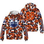 customized edmonton oilers camouflage mashup blue windbreaker jacket best selling