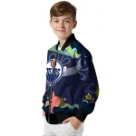 customized edmonton oilers spongebob playtime blue bomber jacket best selling