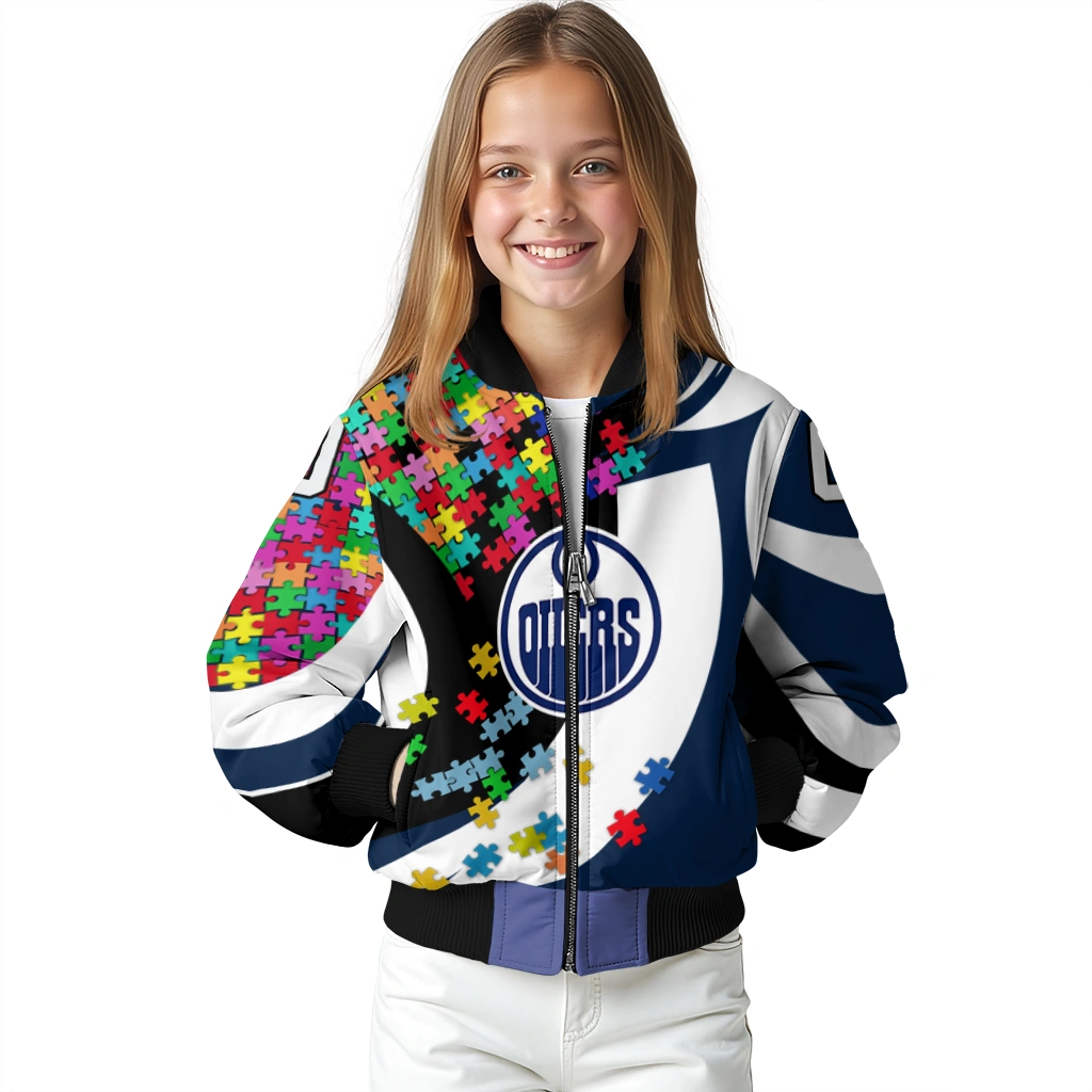 customized edmonton oilers stars and stripes slashes blue bomber jacket top rated customized edmonton oilers stars and stripes slashes blue bomber jacket top rated