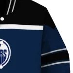 customized edmonton oilers stripe statement blue black varsity jacket best selling