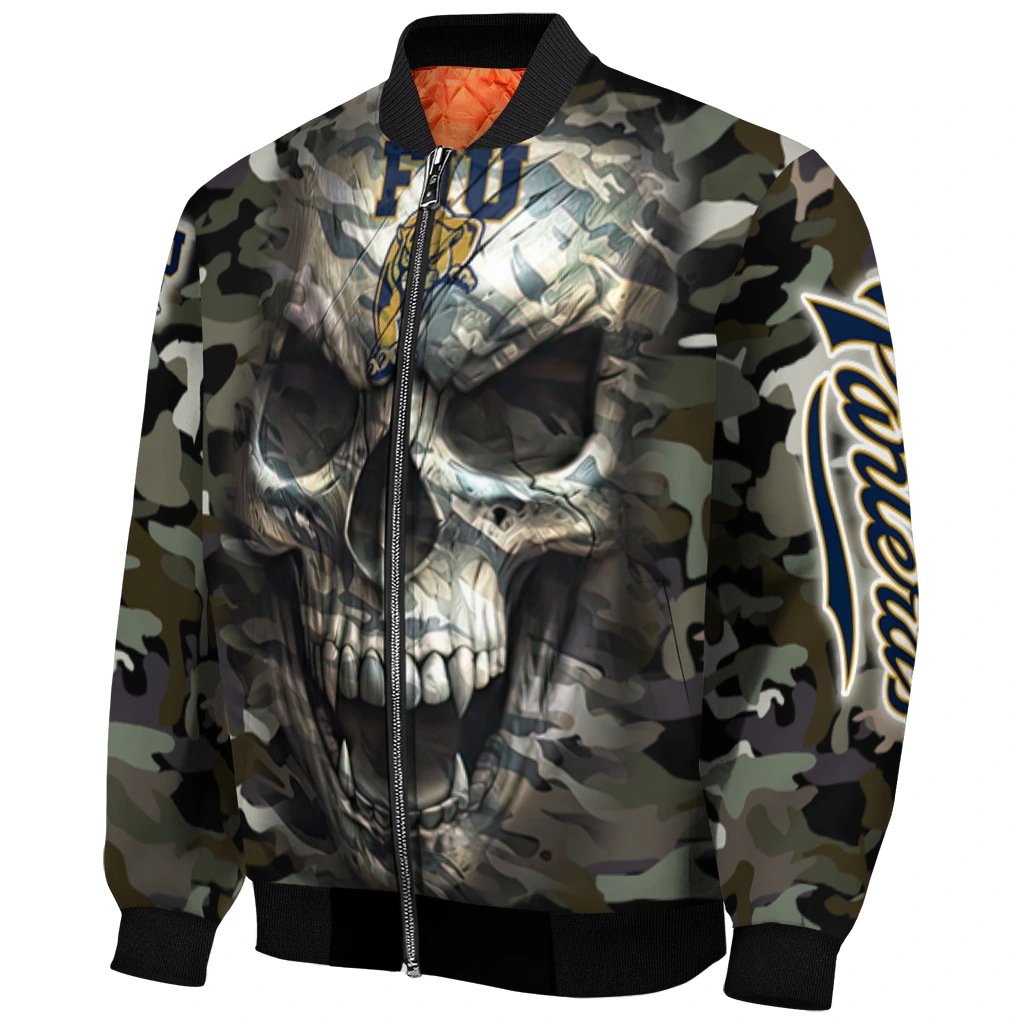 customized fiu panthers camouflage skull camouflage bomber jacket fashion forward customized fiu panthers camouflage skull camouflage bomber jacket fashion forward