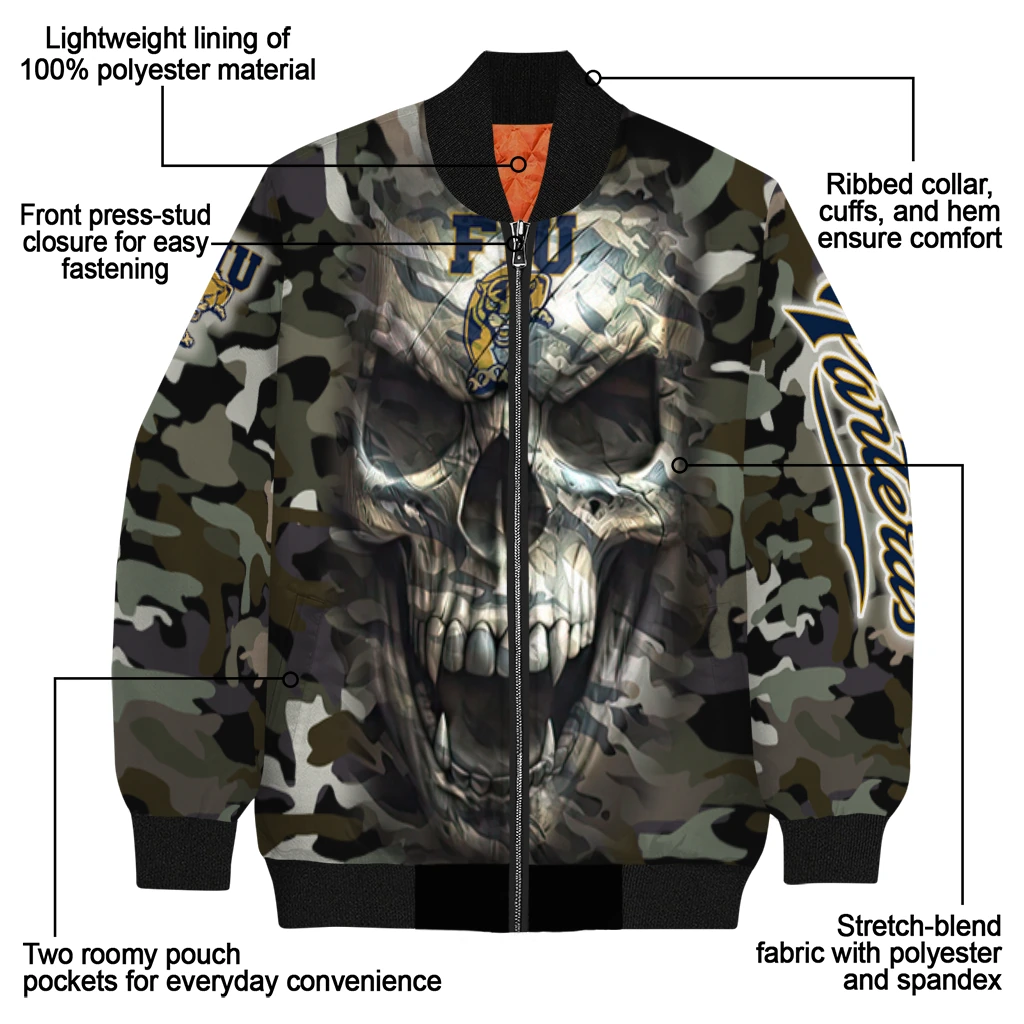 customized fiu panthers camouflage skull camouflage bomber jacket new arrival customized fiu panthers camouflage skull camouflage bomber jacket new arrival
