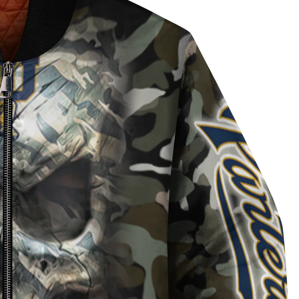 customized fiu panthers camouflage skull camouflage bomber jacket premium grade customized fiu panthers camouflage skull camouflage bomber jacket premium grade