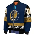 customized fiu panthers circle skull blue black bomber jacket best selling