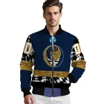 customized fiu panthers circle skull blue black bomber jacket best selling