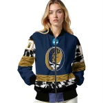 customized fiu panthers circle skull blue black bomber jacket best selling