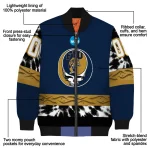 customized fiu panthers circle skull blue black bomber jacket best selling
