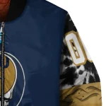 customized fiu panthers circle skull blue black bomber jacket best selling
