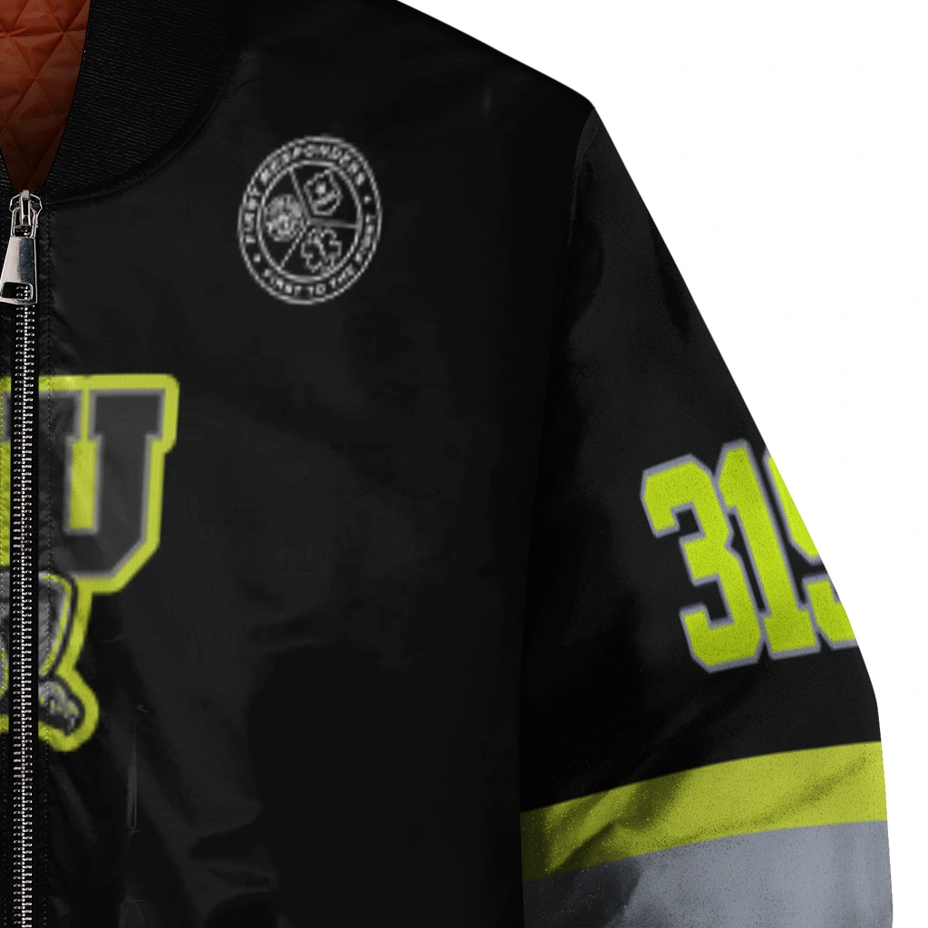 customized fiu panthers heartbeat accent black green bomber jacket premium grade customized fiu panthers heartbeat accent black green bomber jacket premium grade