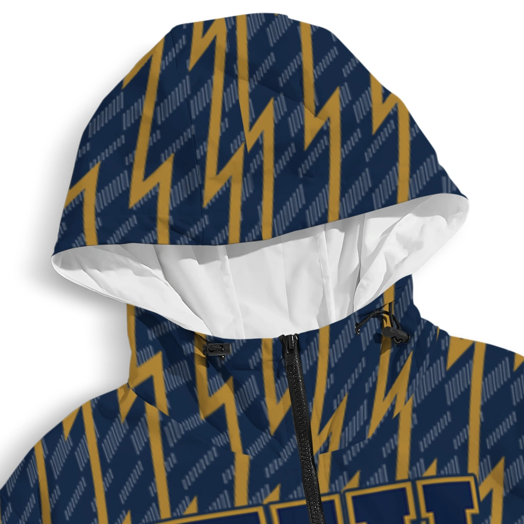 customized fiu panthers lightning strike grid blue windbreaker jacket premium grade customized fiu panthers lightning strike grid blue windbreaker jacket premium grade