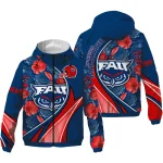 customized florida atlantic owls blossoms helmet blue windbreaker jacket best selling