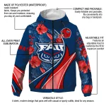 customized florida atlantic owls blossoms helmet blue windbreaker jacket best selling