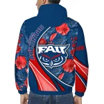 customized florida atlantic owls blossoms helmet blue windbreaker jacket best selling