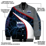 customized florida atlantic owls electric flash blue varsity jacket best selling
