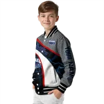 customized florida atlantic owls electric flash blue varsity jacket best selling