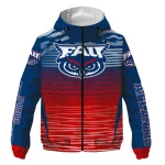 customized florida atlantic owls pattern layers blue windbreaker jacket best selling