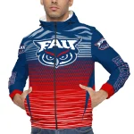 customized florida atlantic owls pattern layers blue windbreaker jacket best selling