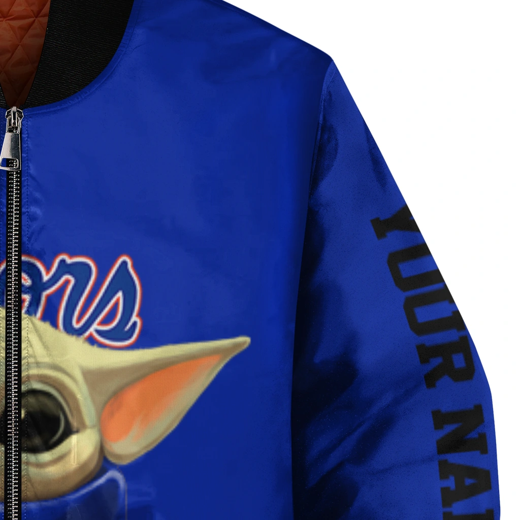 customized florida gators adorable yoda blue black bomber jacket premium grade customized florida gators adorable yoda blue black bomber jacket premium grade