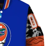 customized florida gators circle skull blue black varsity jacket best selling
