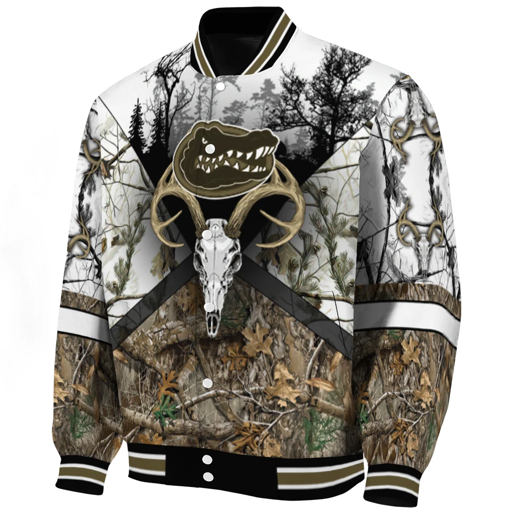 customized florida gators deer skull camouflage white varsity jacket best selling customized florida gators deer skull camouflage white varsity jacket best selling