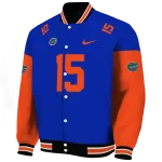 customized florida gators team patch blue varsity jacket best selling