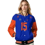customized florida gators team patch blue varsity jacket best selling