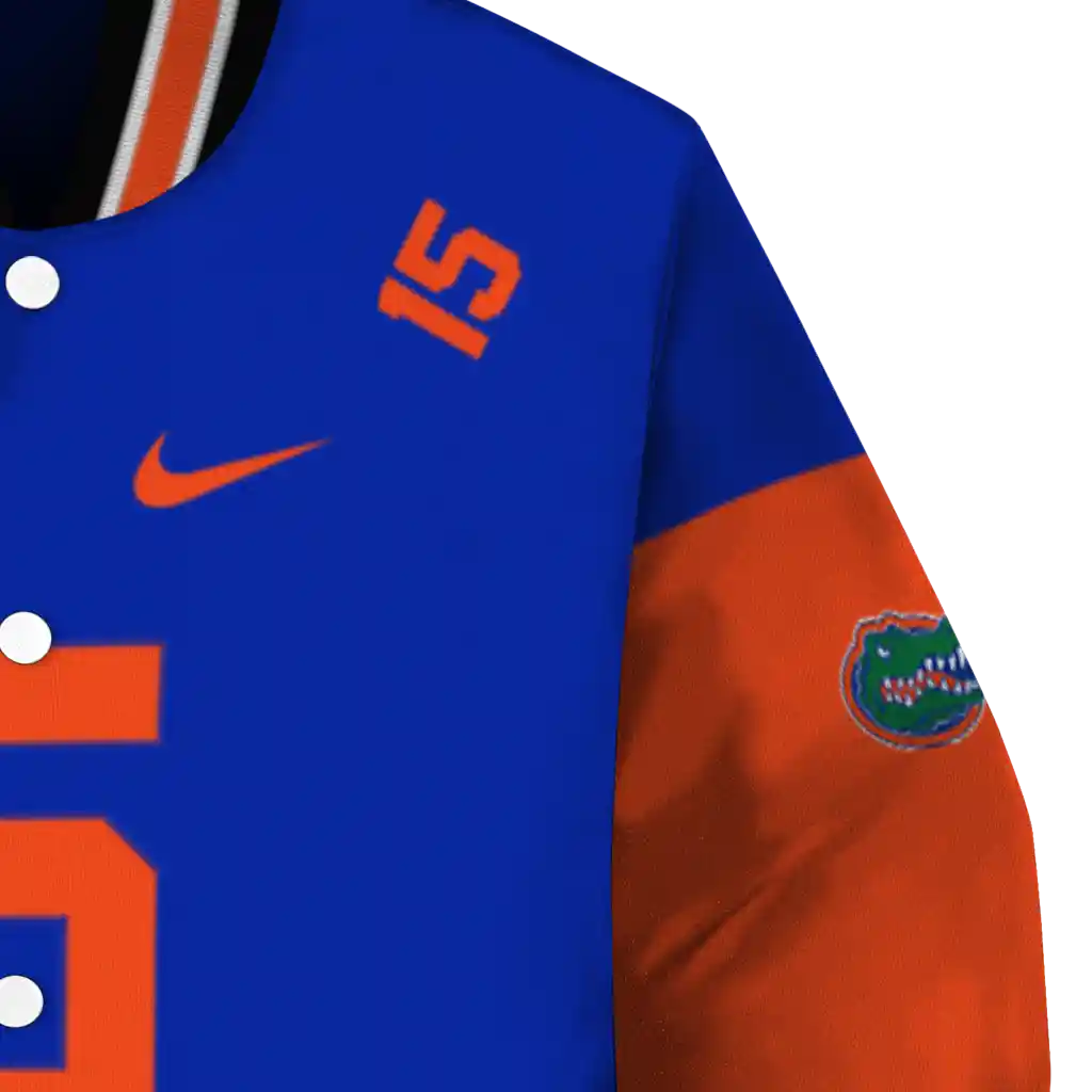 customized florida gators team patch blue varsity jacket premium grade customized florida gators team patch blue varsity jacket premium grade