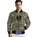 customized florida panthers camouflage abstract camouflage bomber jacket best selling