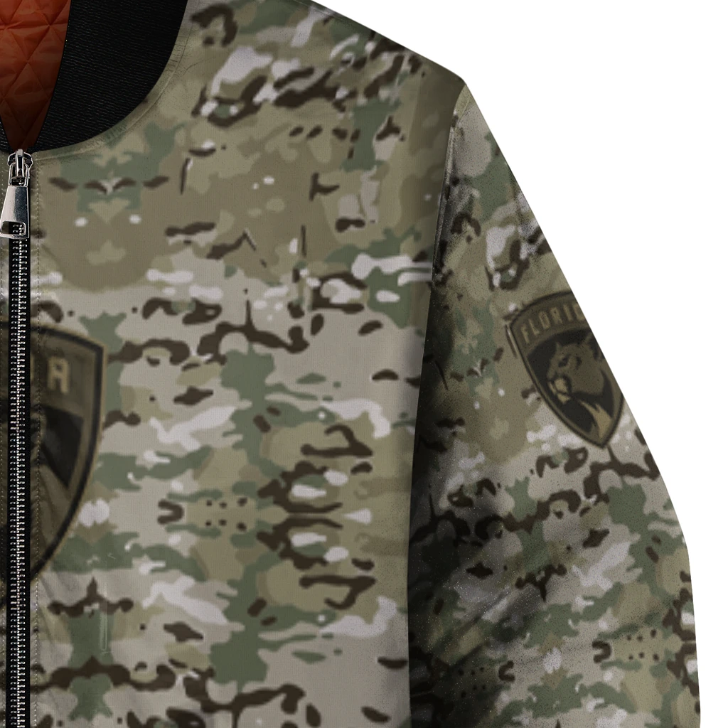 customized florida panthers camouflage abstract camouflage bomber jacket premium grade customized florida panthers camouflage abstract camouflage bomber jacket premium grade