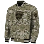customized florida panthers camouflage abstract camouflage varsity jacket best selling