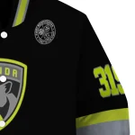 customized florida panthers heartbeat accent black green varsity jacket best selling