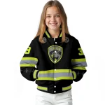 customized florida panthers heartbeat accent black green varsity jacket best selling