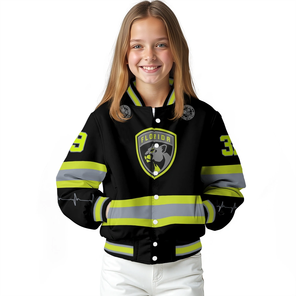 customized florida panthers heartbeat accent black green varsity jacket top rated customized florida panthers heartbeat accent black green varsity jacket top rated