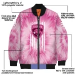 customized florida panthers pink tie dye pink bomber jacket best selling