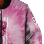 customized florida panthers pink tie dye pink bomber jacket best selling