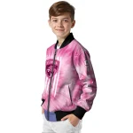 customized florida panthers pink tie dye pink bomber jacket best selling
