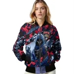 customized florida panthers skull horde red bomber jacket best selling