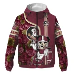 customized florida state seminoles football micky mouse garnet windbreaker jacket best selling