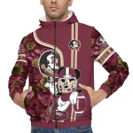 customized florida state seminoles football micky mouse garnet windbreaker jacket best selling