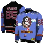 customized florida state seminoles mario blocks blue black varsity jacket best selling