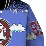 customized florida state seminoles mario blocks blue black varsity jacket best selling