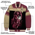 customized florida state seminoles reaper hands garnet black varsity jacket best selling