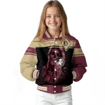 customized florida state seminoles reaper hands garnet black varsity jacket best selling