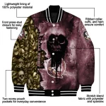 customized florida state seminoles skull cluster garnet varsity jacket best selling
