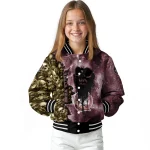 customized florida state seminoles skull cluster garnet varsity jacket best selling