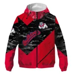 customized fresno state bulldogs arrow matrix red black windbreaker jacket best selling