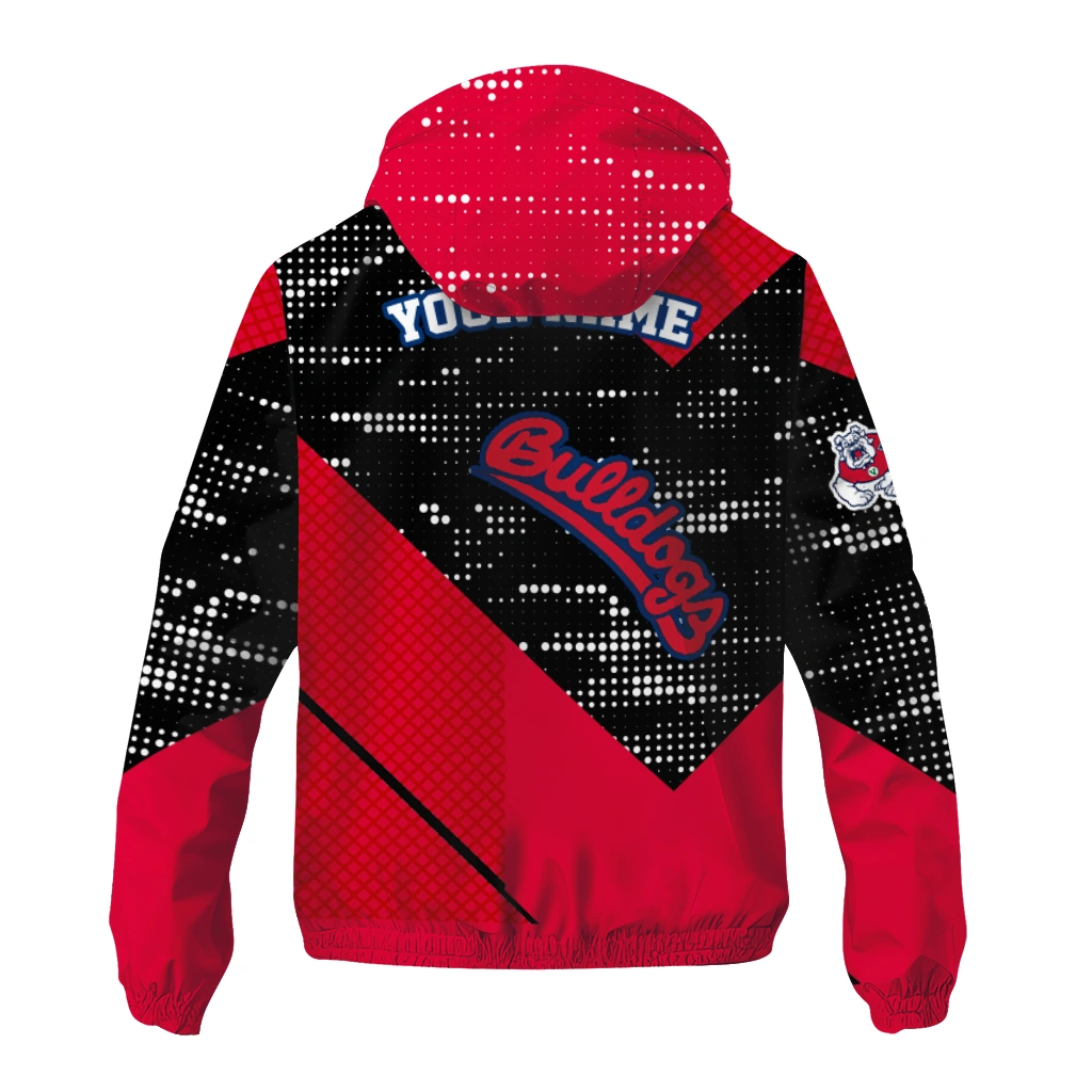 customized fresno state bulldogs arrow matrix red black windbreaker jacket fashion forward customized fresno state bulldogs arrow matrix red black windbreaker jacket fashion forward