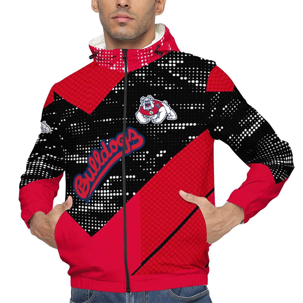 customized fresno state bulldogs arrow matrix red black windbreaker jacket top rated customized fresno state bulldogs arrow matrix red black windbreaker jacket top rated