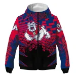 customized fresno state bulldogs brick motion red black windbreaker jacket best selling